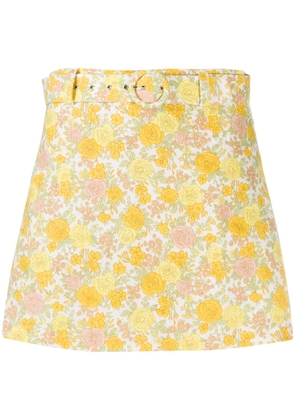 Faithfull the Brand floral print belted shorts - Yellow