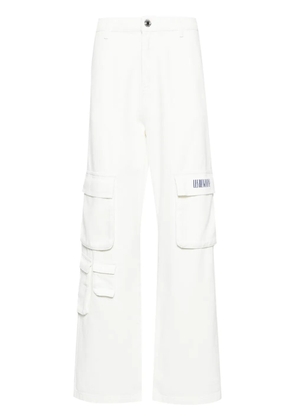 Les Benjamins denim cargo pants - White
