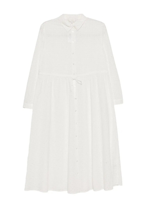 To b. by agnès b. eyelet-detailing shirt dress - White