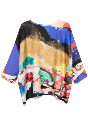 Daniela Gregis abstract-print blouse - Blue