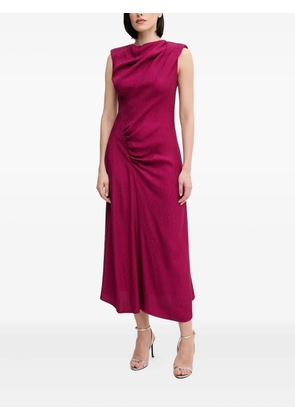 Hoss Intropia cowl-neck draped midi dress - Red