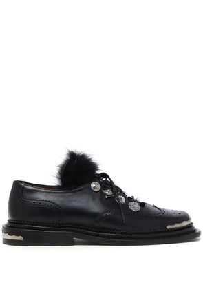 Toga studded leather brogues - Black