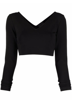 Givenchy V-neck long-sleeve top - Black