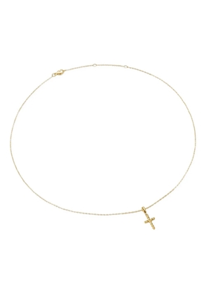 David Yurman 18K gold cable cross pendant necklace