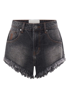 One Teaspoon Renegades frayed denim shorts - Grey