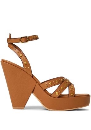 TWINSET 120mm stud-embellished sandals - Brown