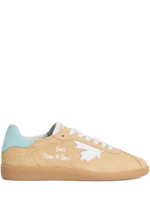 DSQUARED2 Rebels leaf appliqué trainers - Neutrals