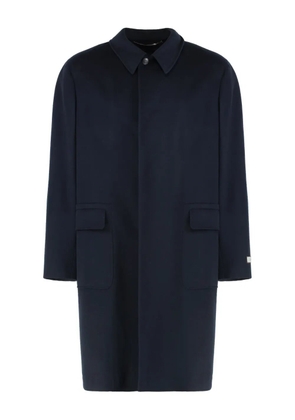 Canali single-breasted wool coat - Blue