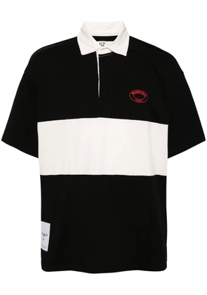 izzue x Neighborhood striped cotton polo shirt - Black