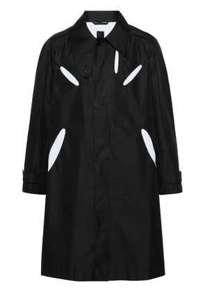 J.LAL Aperture cut-out trench coat - Black
