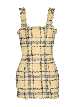 Balmain tweed mini dress - Yellow