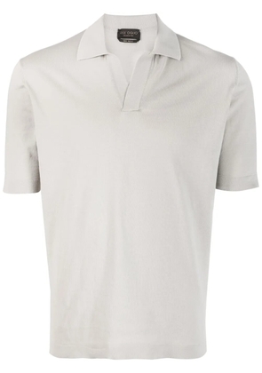 Dell'oglio open-placket cotton polo shirt - Grey