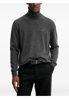 Bally logo-embroidered roll-neck sweater - Grey