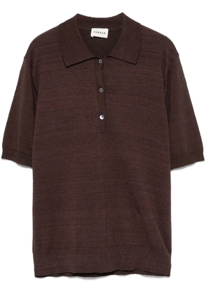 P.A.R.O.S.H. fine-knit polo top - Brown