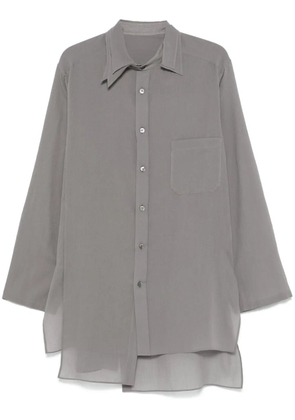 Yohji Yamamoto semi-sheer shirt - Grey