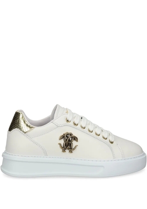 Roberto Cavalli leather sneakers - Neutrals