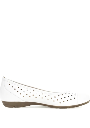 GABOR perforated ballet flats - White