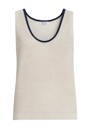 Brunello Cucinelli scoop-neck tank top - Neutrals