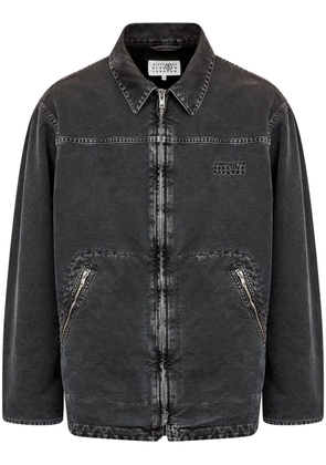MM6 Maison Margiela numbers-motif denim jacket - Black