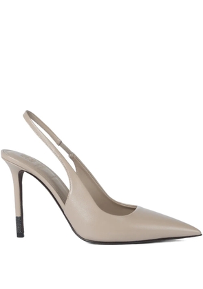 Brunello Cucinelli pointed slingback pumps - Grey