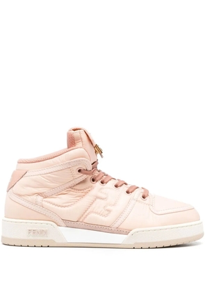FENDI FF-embossed high-top sneakers - Pink