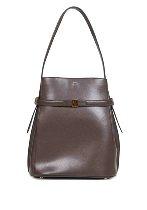 TOTEME belted leather bucket bag - Brown