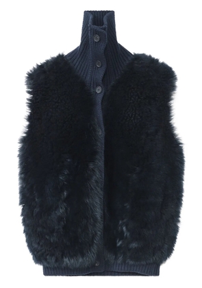 Fabiana Filippi shearling-panelled vest - Blue