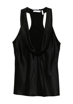 Helmut Lang U-neck silk top - Black
