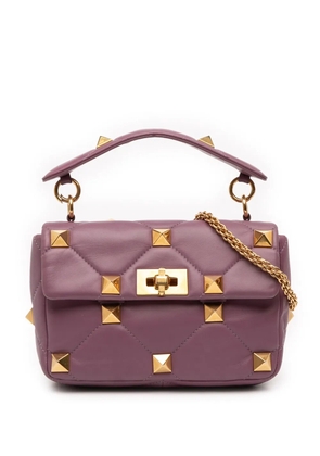 Valentino Garavani Pre-Owned 2018-2025 Medium Nappa Roman Stud satchel - Purple