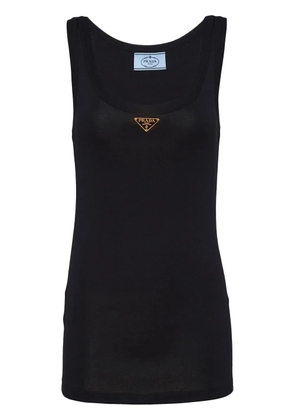 Prada ribbed-knit jersey tank top - Black