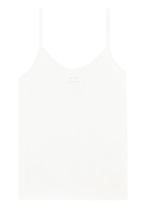 Courrèges Reedition ribbed tank top - White