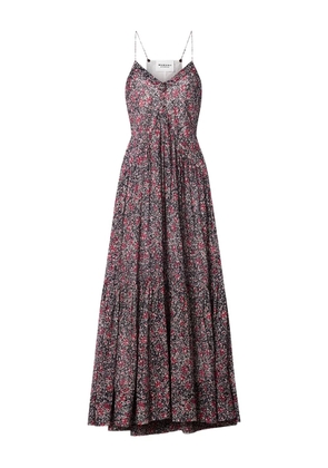 MARANT ÉTOILE Sabbba floral-patterm midi dress - Black