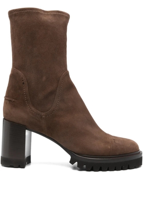TRUMAN´S 80mm block-heel lug-sole boots - Brown