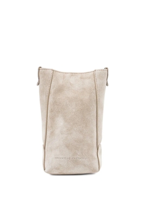Brunello Cucinelli suede shoulder bag - Neutrals