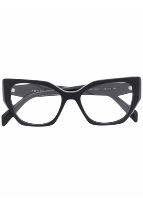 Prada Eyewear cat eye-frame logo-embossed glasses - Black