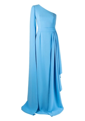 Rhea Costa one-shoulder gown - Blue
