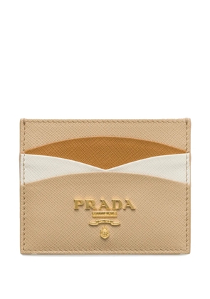 Prada logo card holder - Neutrals