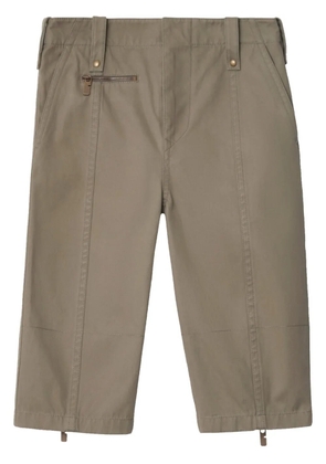 Burberry cotton cropped trousers - Neutrals