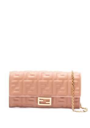 FENDI continental wallet-on-chain - Pink