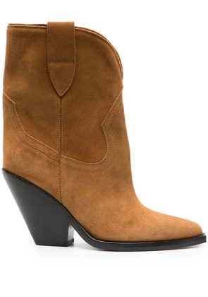 ISABEL MARANT Leyane 90mm suede boots - Brown