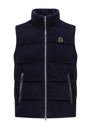 Moncler Acrab corduroy-texture padded gilet - Blue