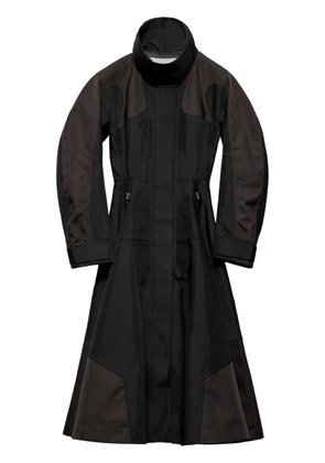 Prada single-breasted panelled coat - Black
