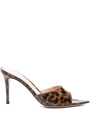 Gianvito Rossi 85mm Elle leather heeled sandals - Brown