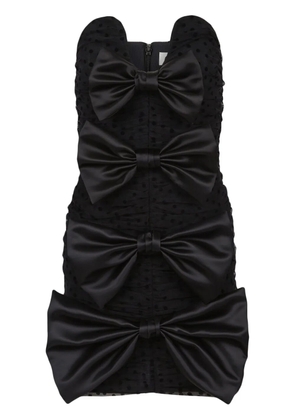 Nina Ricci bow-detail bustier minidress - Black