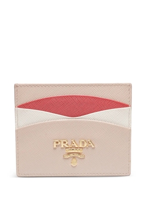 Prada Pre-Owned 2020s logo-plaque card holder - Neutrals