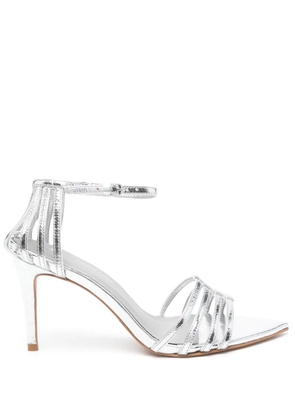 CARRANO 90mm leather sandals - Silver