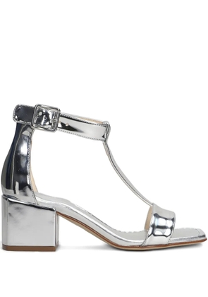 Anna F. 60mm leather sandals - Silver