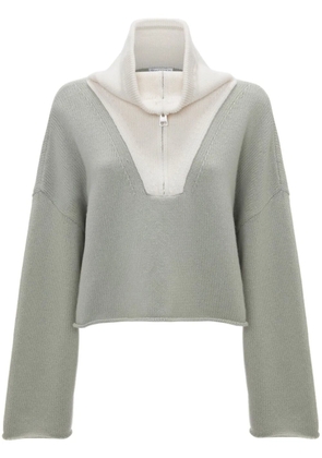 JW Anderson logo-patch long-sleeve jumper - White