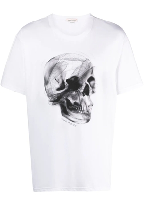 Alexander McQueen skull-print cotton T-shirt - White