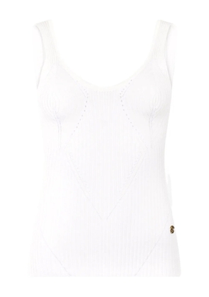 Roberto Cavalli ribbed-knit tank top - White